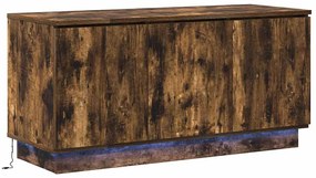 Armário de TV Carvalho Fumado 100x38x49 cm Madeira Engenheirada
