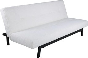 Sofá-cama Dallas 3111, Número de lugares: 3, Preto, Branco, 76x180x92cm, 30 kg, Pernas: Metal