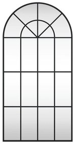 Espelho de parede arqueado 50x100 cm ferro preto