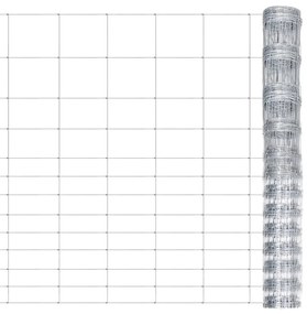 Cerca de jardim 50x1,5 m aço galvanizado prateado