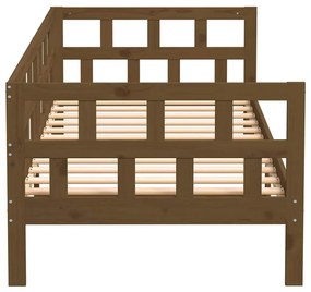 Sofá-cama 80x200 cm madeira de pinho maciça castanho-mel