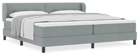 Cama Box com Colchão vidaXL Cinza Claro 200x200 cm Tecido