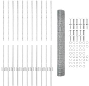 Conjunto de Cerca de Jardim Pacote de 2 Aço galvanizado