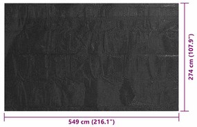 Cobertura para piscina 549x274 cm PE preto