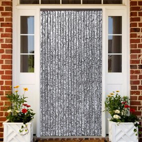 vidaXL Cortina anti-insetos 100x230 cm chenille castanho e bege