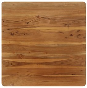 Mesa de jantar madeira de acácia maciça e aço 75x75x76 cm