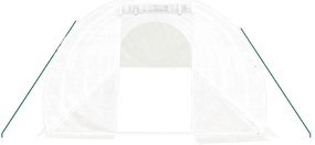 Estufa com estrutura de aço 30 m² 10x3x2 m branco