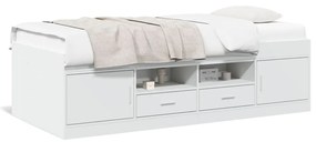 vidaXL Sofá-cama com gavetas sem colchão 75x190 cm branco