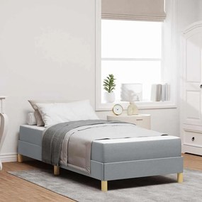 vidaXL Cama Box Cinza claro, Marrom 80 x 200 cm