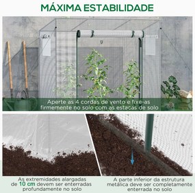 Estufa de Jardim Pequena Estufa de Exterior com Janelas e Estrutura de