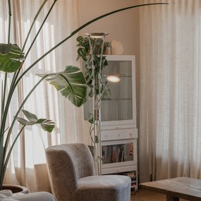 Candeeiro de pé moderno em aço com braço de leitura LED - Ibiza