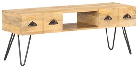 Móvel de TV 120x35x45 cm madeira de mangueira maciça