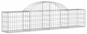 Cestos gabião arqueados 13pcs 200x30x40/60 cm ferro galvanizado