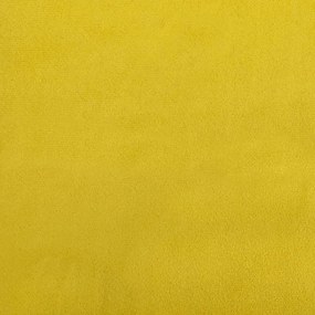 Sofá-cama em forma de L 260x140x70 cm veludo amarelo