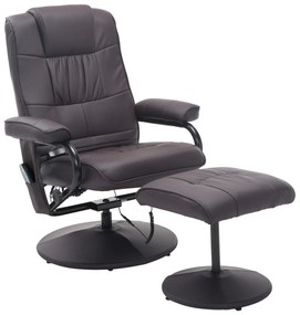 HOMCOM Poltrona de Massagem Relaxante Puff para Pés 10 Pontos de Vibração 1 Controle Remoto 77x84x95 cm Marrom | Aosom Portugal