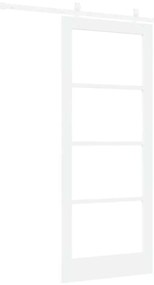 Conjunto de Porta Deslizante vidaXL com Conjunto de Ferragens Branco 8
