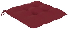 Cadeiras de jantar p/ jardim 6 pcs c/ almofadões acácia maciça