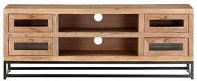 Móvel de TV 110x30x40 cm madeira de acácia maciça