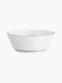 Tigelas em porcelana artesanal com rebordo em platina pintado à mão Vitruv, 2 uni.