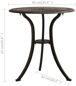 3 pcs conjunto bistrô alumínio fundido bronze