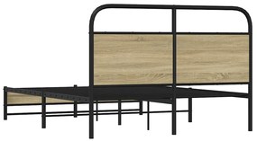 Estrutura cama s/ colchão derivados de madeira carvalho sonoma