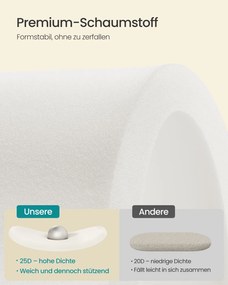 Banco com espaço de arrumação 38 x 110 x 38 cm com um assento confortável e organização Branco creme