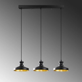 Candeeiro de Teto Berceste – Preto – 72 x 22 cm