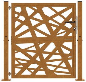 Portão de jardim 105x105 cm design de luz em aço resistente
