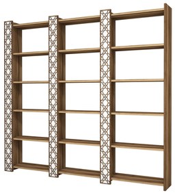 **** Estante City – Nogueira e Branco – 184,6 cm x 170 cm x 24,2 cm

*