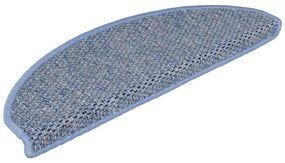Tapetes escada adesivos aspeto sisal 30 pcs 65x21x4 cm azul