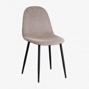 Cadeira De Jantar Em Veludo Glamm Castanho Moka & Preto - Sklum