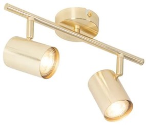 Candeeiro de Teto Moderno de Latão Ajustável com 2 Luzes - Jeana