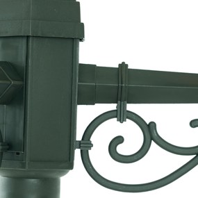 Lanterna de exterior clássica verde-escura 217cm 3-luzes IP44 - New Haven Clássico / Antigo