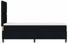 Cama Box com Colchão e Luz LED Preta, 80 x 200 cm de Tecido