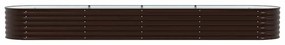 Cama Elevada de Jardim Marrom vidaXL 400x80x44 cm Aço Galvanizado