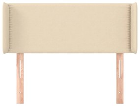 Cabeceira de cama c/ abas tecido 103x16x78/88 cm creme