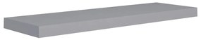 Prateleiras parede suspensas 4 pcs 80x23,5x3,8cm MDF cinzento