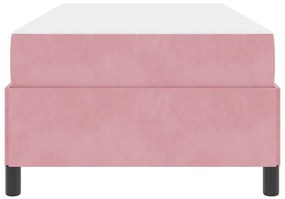 Estrutura da Cama Outros Rosa e branco 100 x 200 cm Veludo