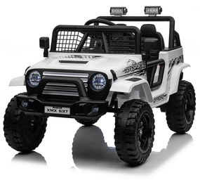 Jipe elétrico para Crianças 12V OFF ROAD 4x4 SPORT Rodas de EVA, Assento de couro Branco