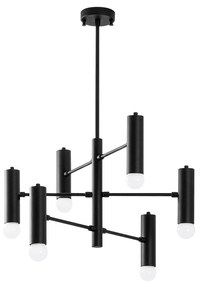 Lustre Gharib – Preto e Branco – 55 x 55 x 73 cm