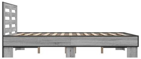 Estrutura cama 140x190 cm derivados de madeira/metal