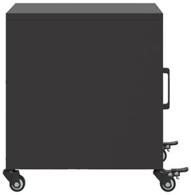 Mesas de cabeceira 2 pcs 36x39x43,5 cm aço preto