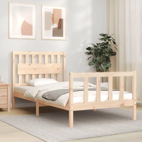 vidaXL Cama sem colchão 100x200 cm madeira de pinho maciça