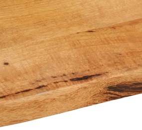 Tampo de mesa c/ borda viva 140x60x3,8 cm mangueira maciça