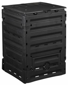 Caixote de compostagem 300 L preto