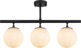 Chandelier Atmaca – Preto e Creme – 60 x 15 cm