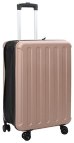 vidaXL Mala Dobrável Casco Duro 24'' Rosa Dourada 43x27x66 cm ABS