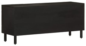 Móvel de TV 105x33x46 cm madeira de mangueira maciça preto