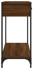 Mesa consola 75x34,5x75 cm derivados madeira carvalho castanho