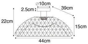 Candeeiro de tecto moderno preto - Zora Moderno